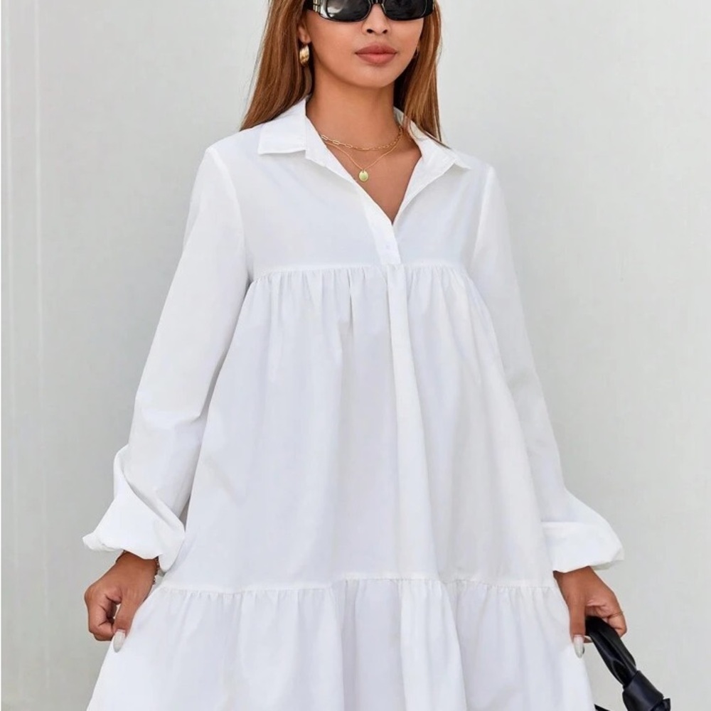 Elegant White Women's Dress